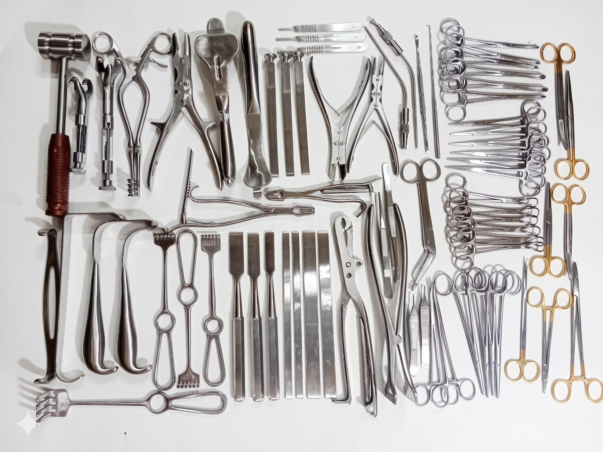 Basic Major Orthopedic Surgical Instruments Set 74 Pcs Stainless Steel Kit