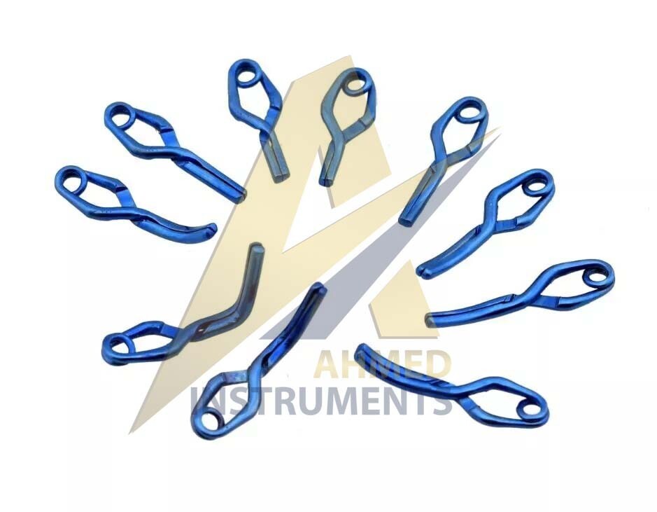 Aneurysm clips Neurosurgery 10-pcs Set In titanium Premium Quality