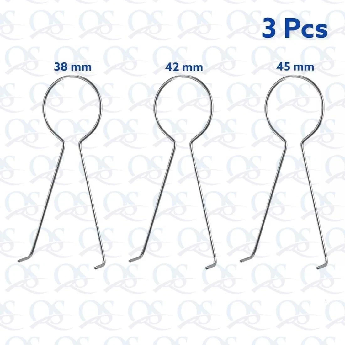 3 McKissock Breast Markers, Keyhole Pattern, ( 1 x 38mm1 x 42mm and 1 x 45mm)