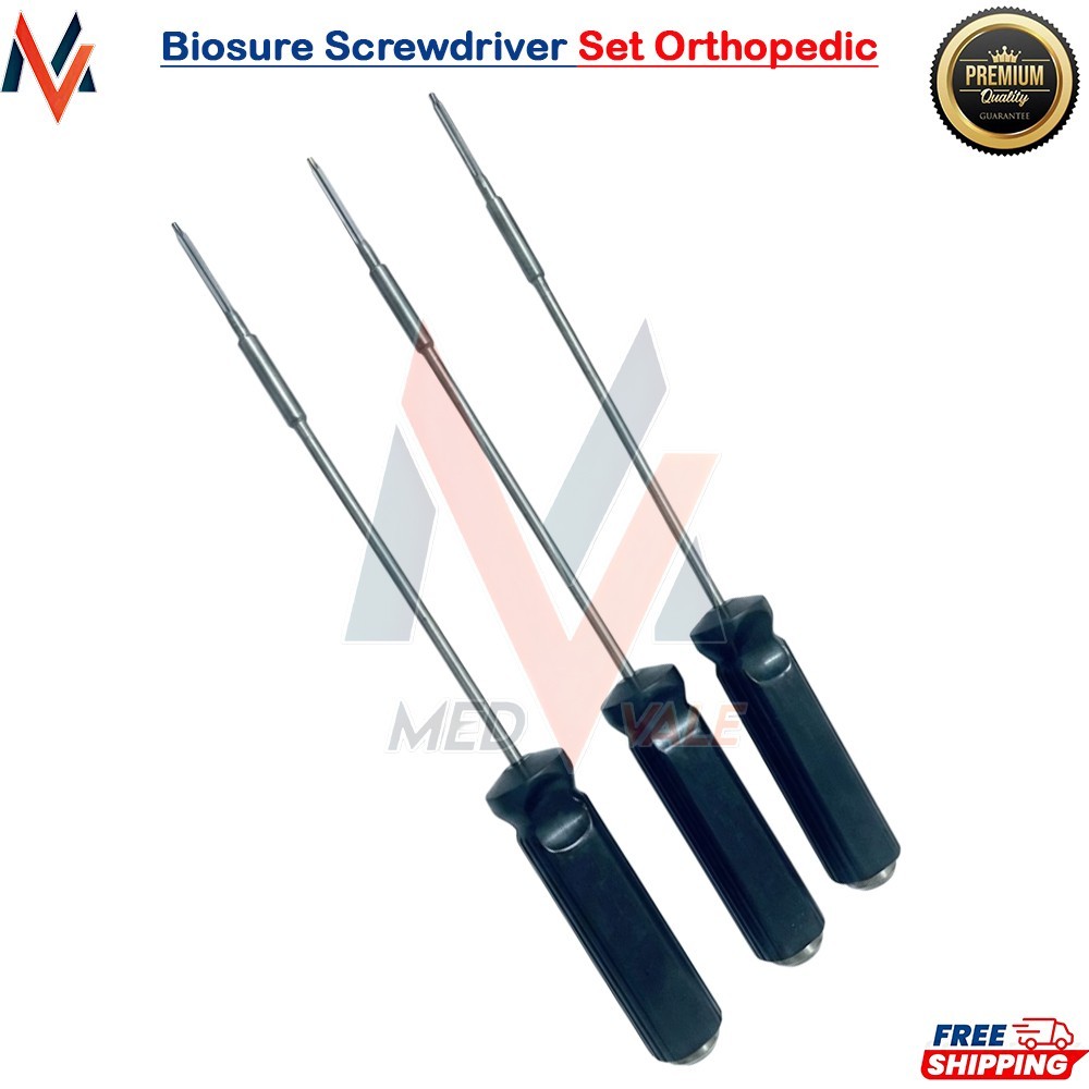 3 Pcs Orthopedic Biosure Screwdriver Set Orthopedic Surgical Instruments Set