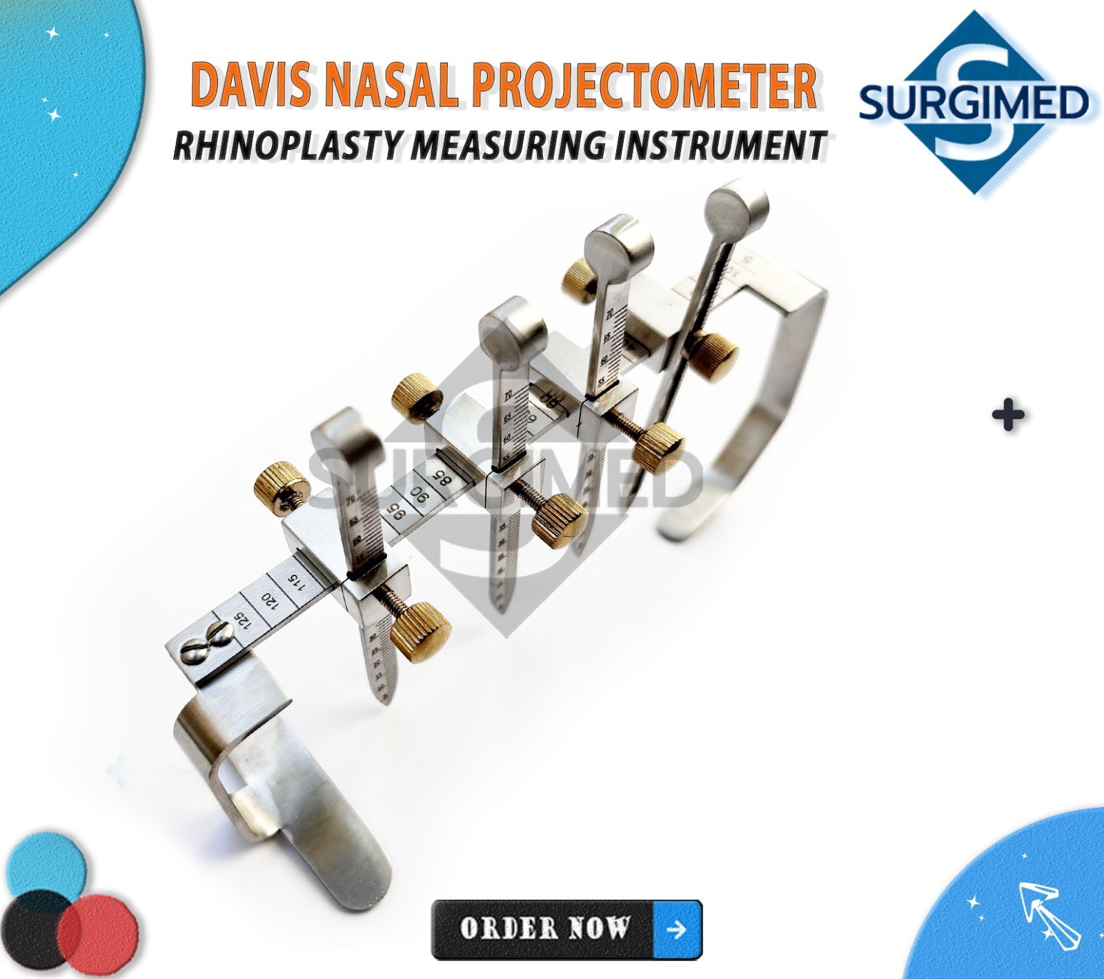 Davis Nasal Projectometer – Rhinoplasty Measuring Instrument Plastic Surgery Use