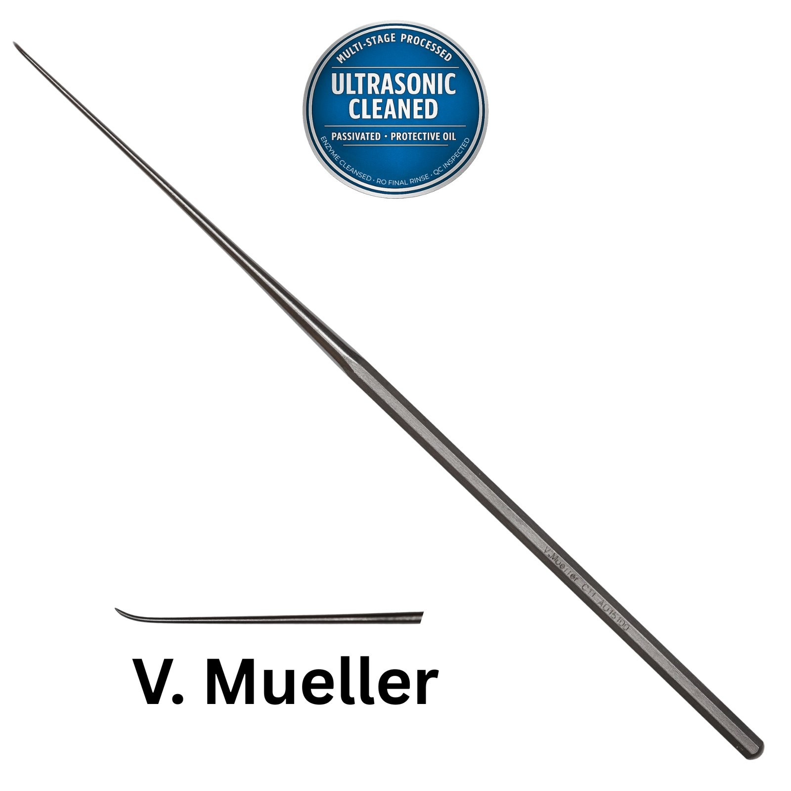 V Mueller AU15100 House Needle, Curved, Semi-Sharp, Heavy Tip, 6-1/2in