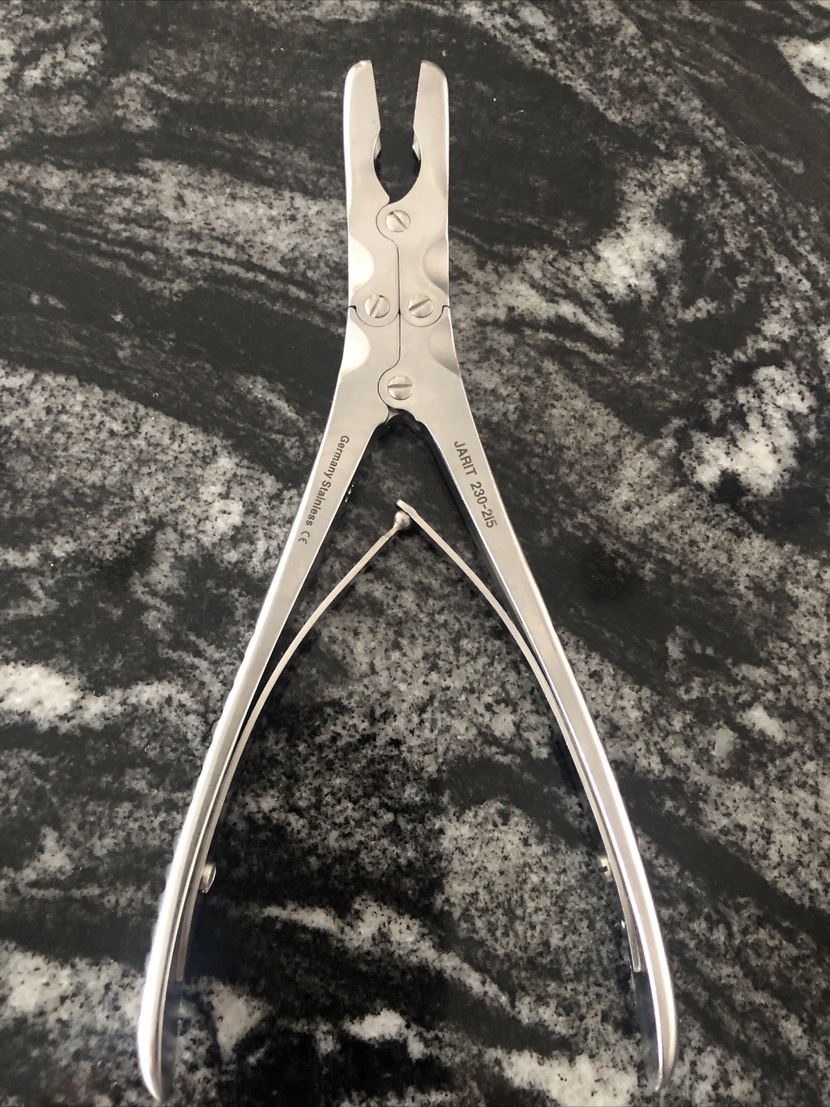 Ruskin Rongeur, Double Action, 6mm Bite, Curved, 7-1/4” German Stainless Steel.