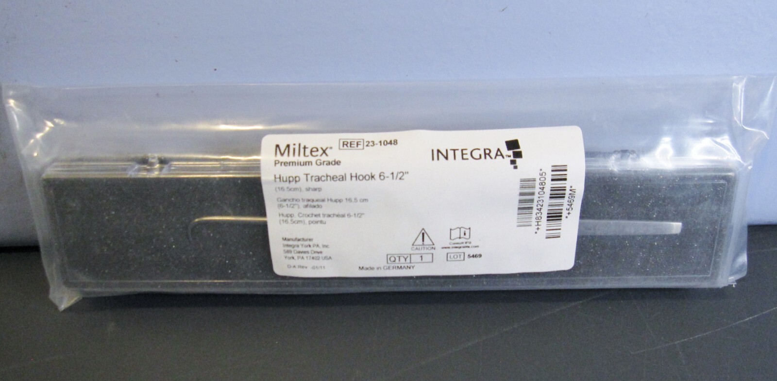 23-1048 Integra Miltex Premium Grade Hupp Hook, Sharp, 6-1/2″ NEW