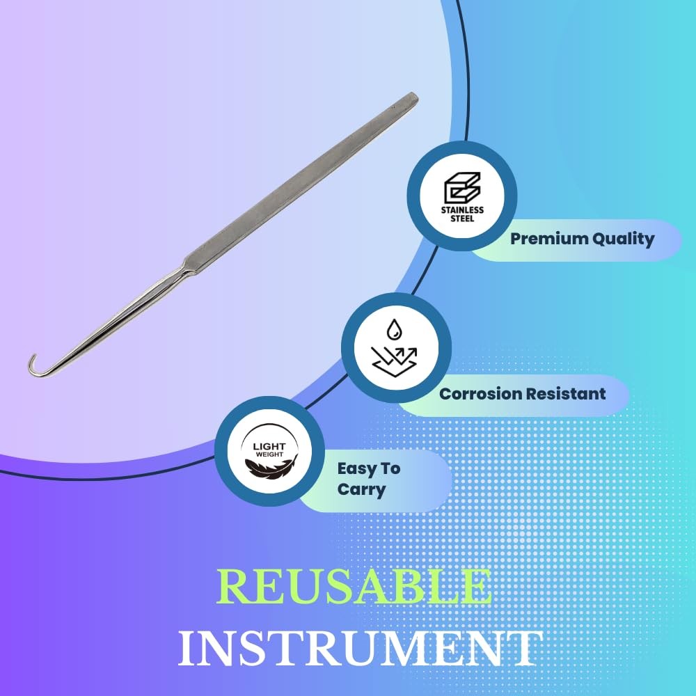 1 PCS Round Hook 6 Inch Length Laboratory Instrument Stainless Steel Tool