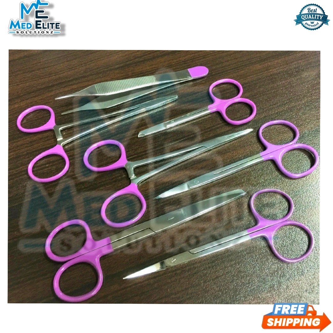 Set of 7 Pieces Basic Minor Surgery Instruments Kit Surgical.