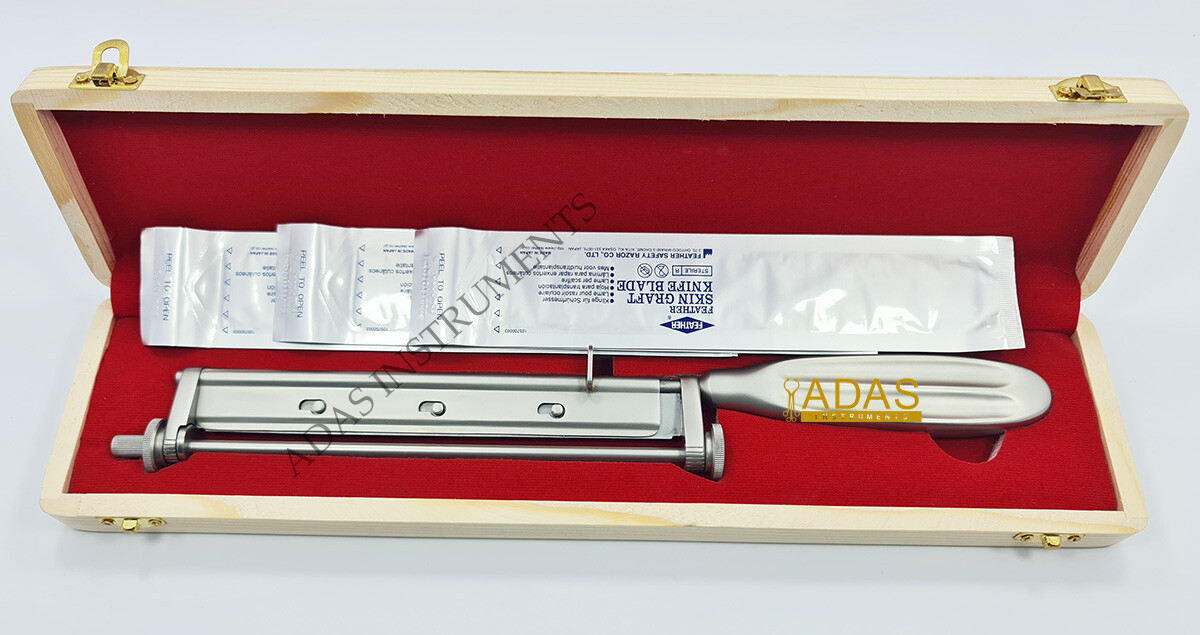Watsons Skin Graft Knife Handles Dermatome with 3 Blades surgical instruments