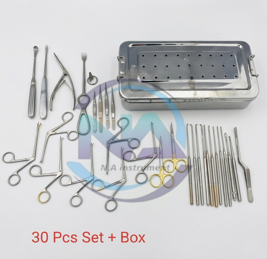 Tympanoplasty Instrument Set – 30 Pcs ENT Micro Ear Surgery Set