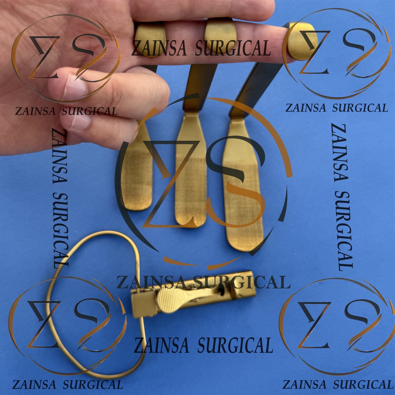 McIVOR Mouth Gag Set with Blades #1 – 2 – 3 Dental ENT Surgery Instruments