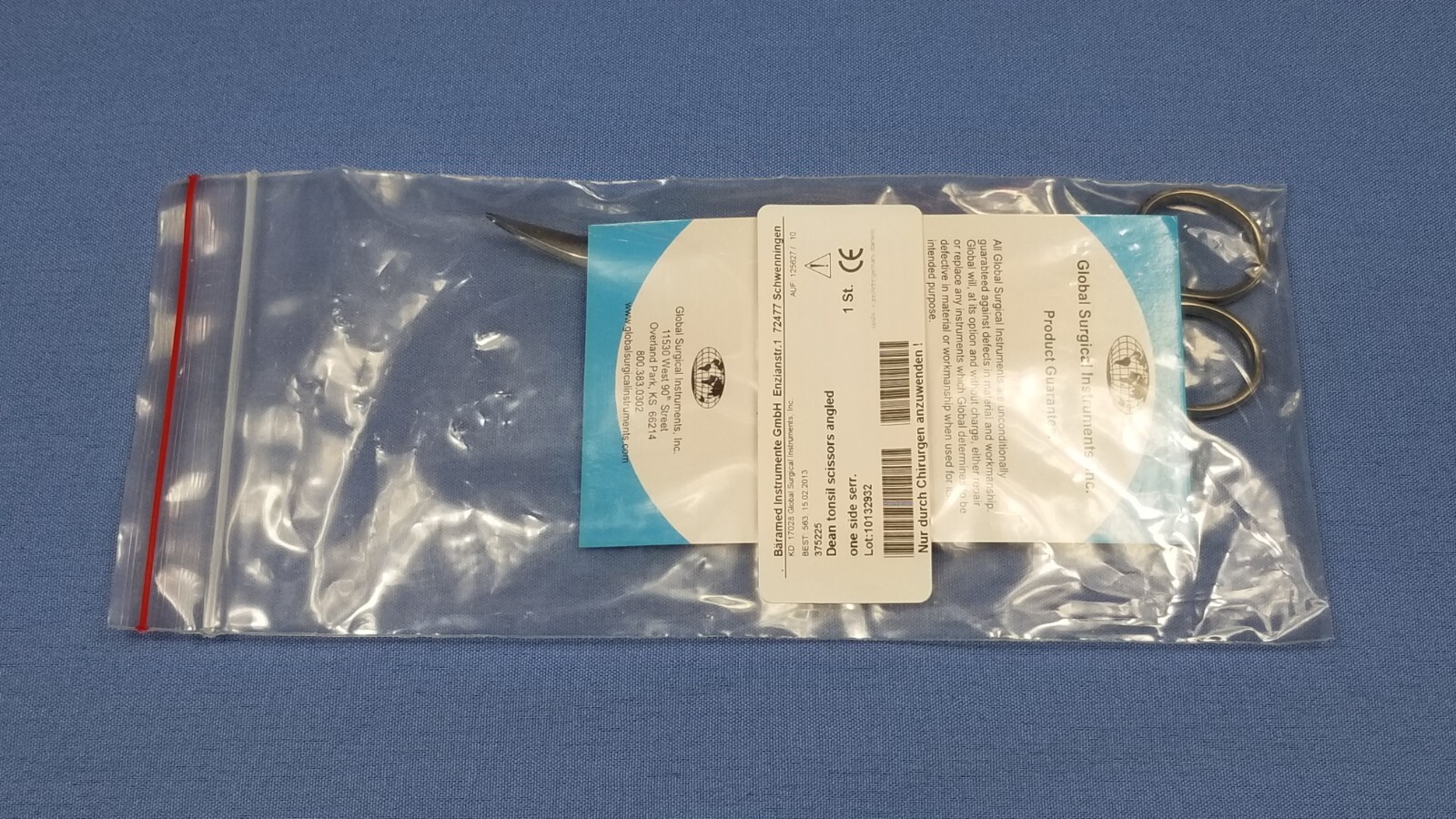 German Stainless Steel Dean Tonsil Scissors 375225