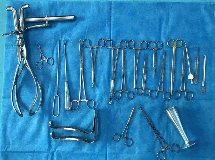 German Grade Basic Delivery Set 22 Pcs Gynecology Surgical Instruments -with box