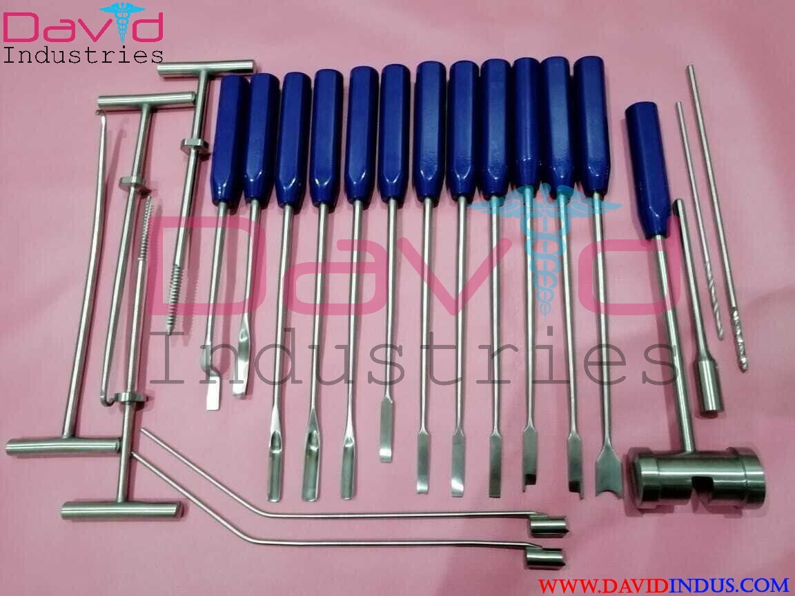 22 PCS Mueller Type Cement Removal Set of Orthopedic Surgical Kit FREE SHIPPING