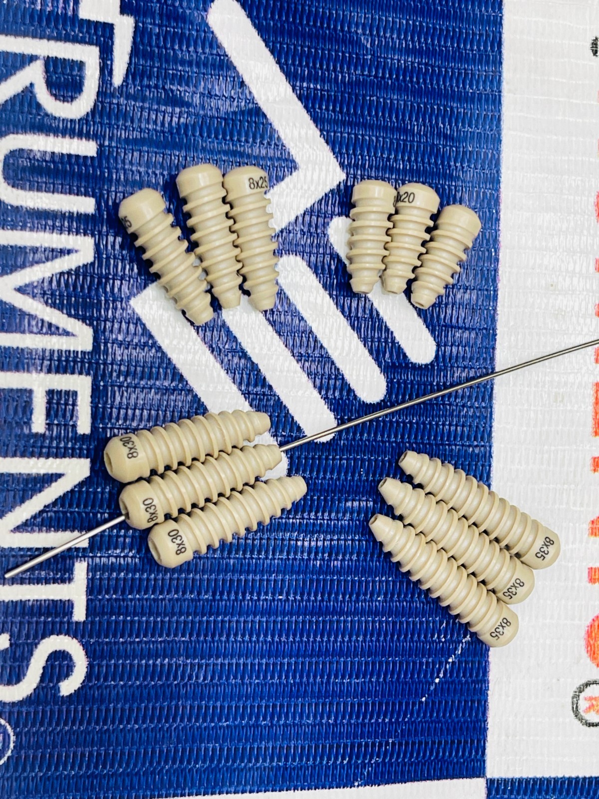 Interference-ACL Hex-Headless Screws Dia: 8mm (Length 20 to 35mm) , 21Pcs PEEK