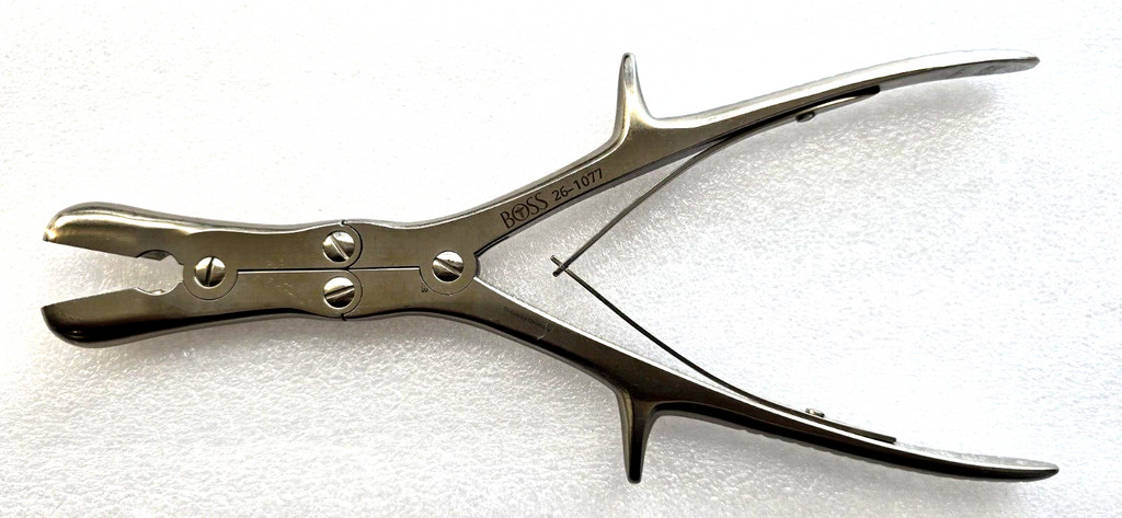 BOSS 26-1077 Stille-Luer Bone Rongeur 10.5″ Curved Double Action Orthopedic