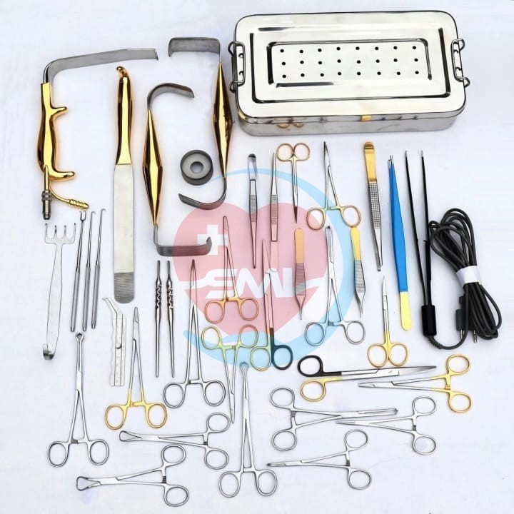 Tebbetts Breast Surgery Instruments Set of 43 PCs, Breast Augmentation Set