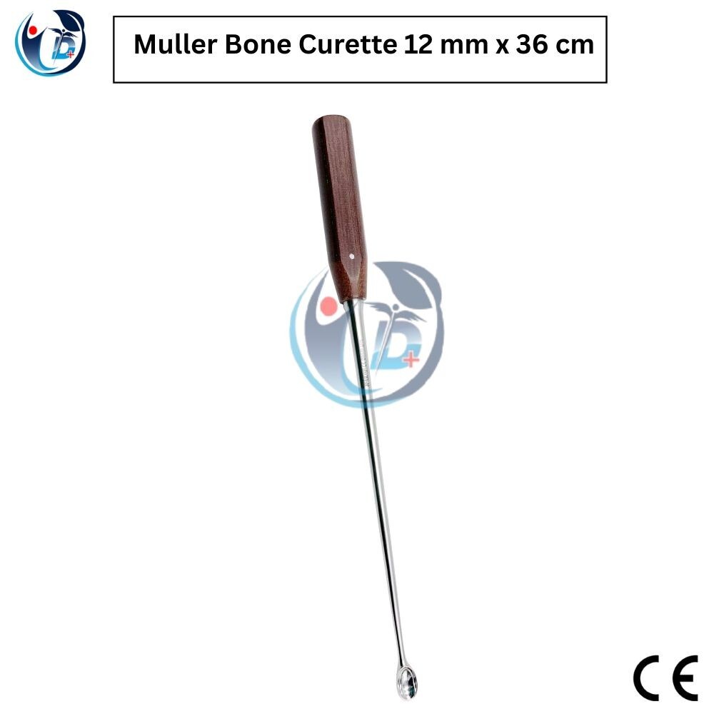 Muller Bone Curette – 12 mm x 36 cm, OR-Grade German Steel Surgical Instrument