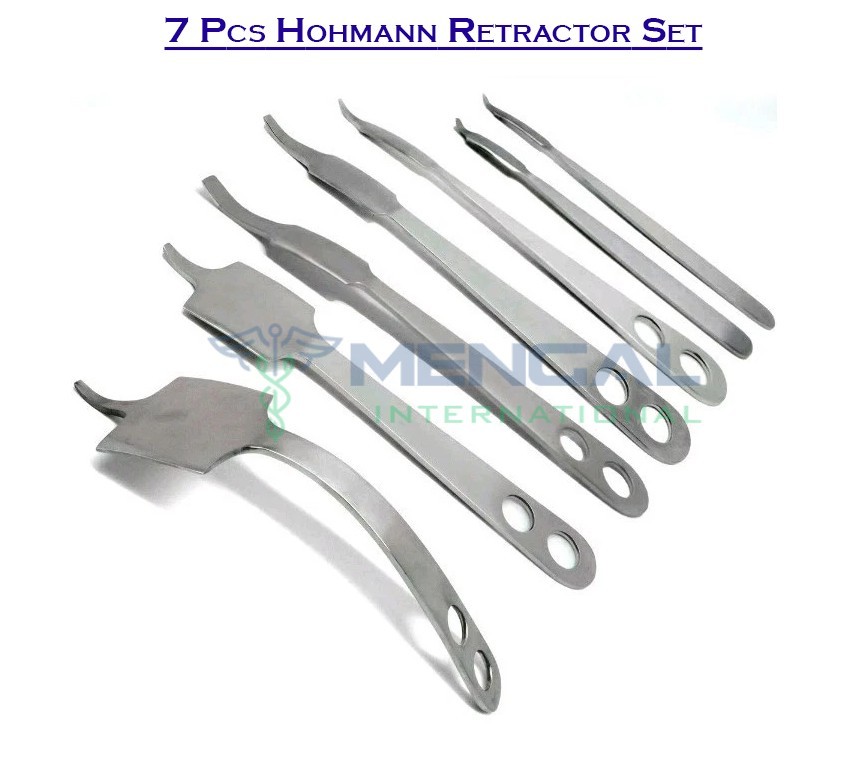 Set of 7 Pcs Hohmann Retractors German Grade Surgical Orthopedic Instruments