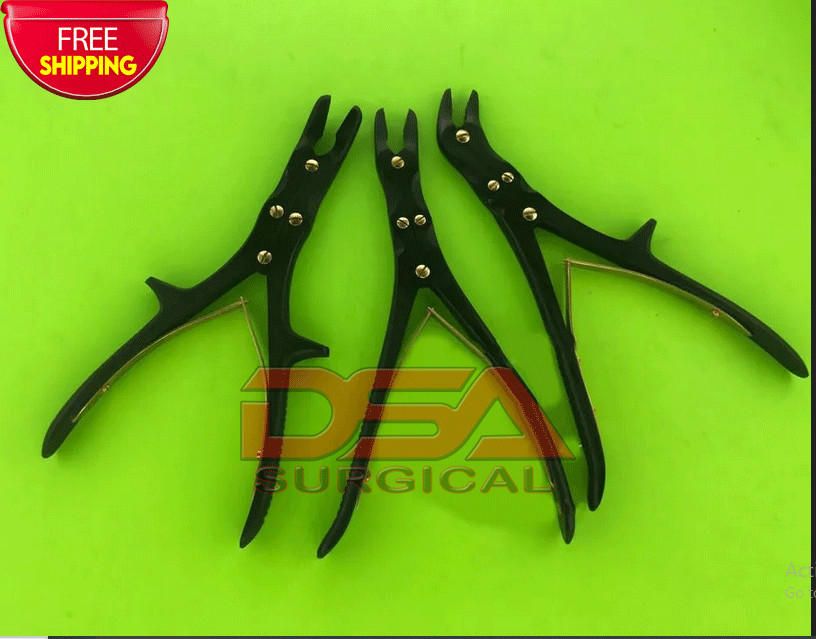 Ruskin Bone Leksell Stille Rongeurs Forceps Gouge Surgical Instruments 3 Pcs Set