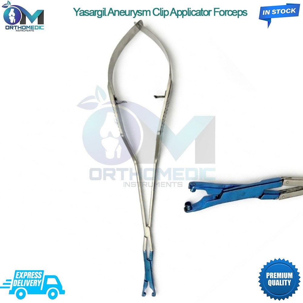 Yasargil Aneurysm Clip Applicator Forceps – Titanium Tip Neurosurgery Instrument