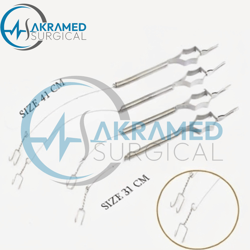 Yasargil Gelea Spring Hook Length 31 cm & 41 cm 4 Pcs Set Surgical Instruments