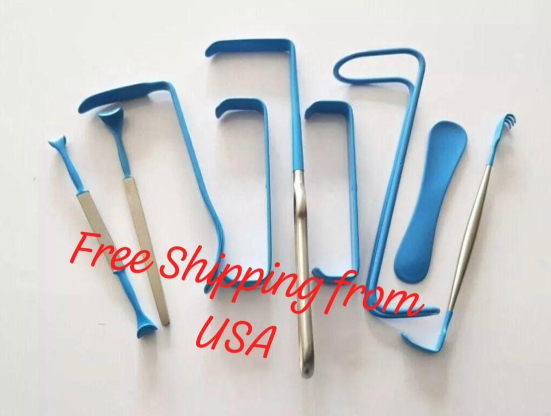 Surgical Insulated Retractor Set of 9 Pcs Surgical Instruments