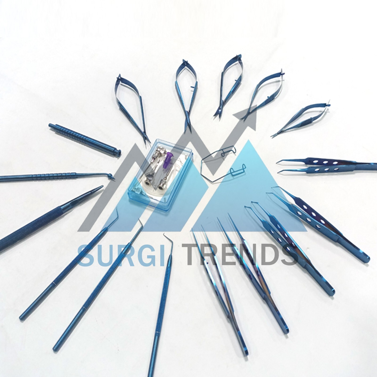 Eye Cataract Titanium Set 21 PCS Ophthalmic Surgical Instruments Set With Box