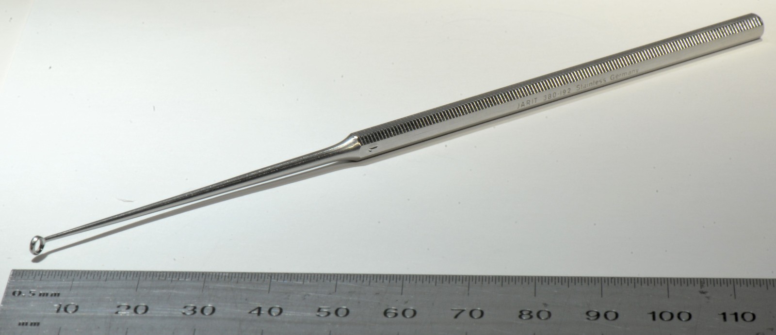 Integra Jarit #380-192 Size 1 Buck Ear Curette Angled Blunt 6 ½” Surgical