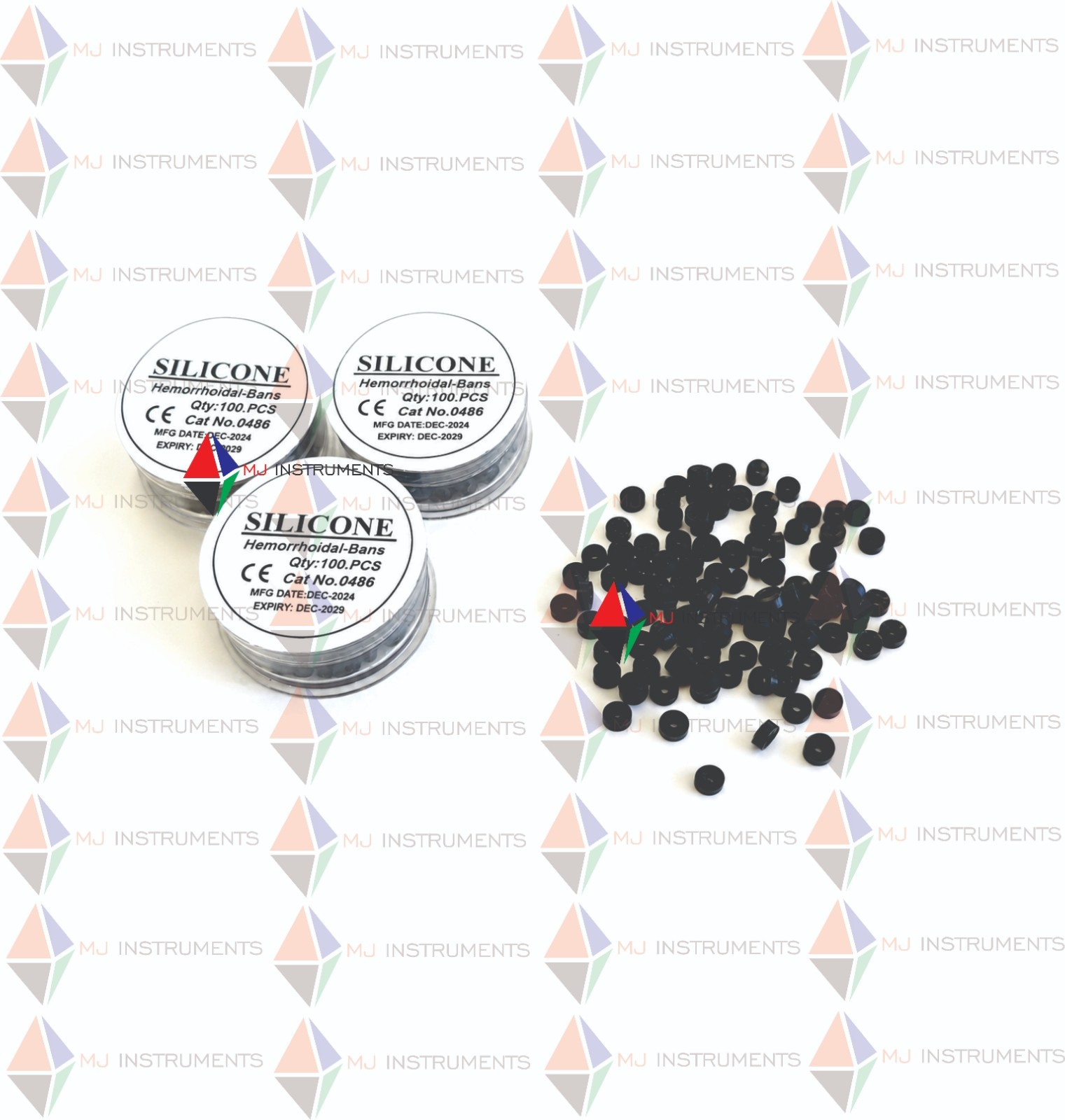 Silicone Hemorrhoid Bands 300 Pcs for Rubber Band Ligation Instruments
