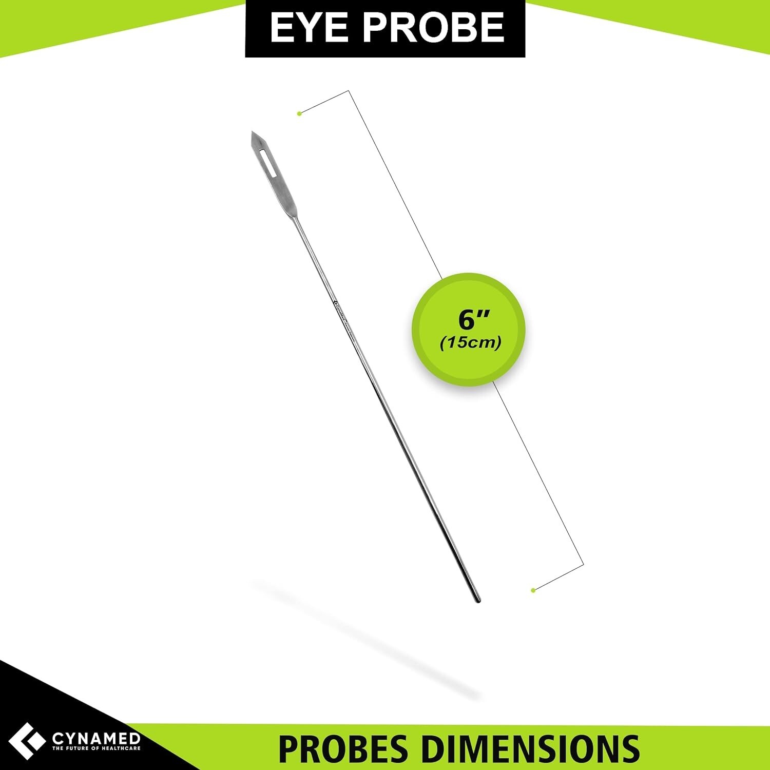 Cynamed Lab Eye Probe 6in Surgical Stainless Steel Premium Instruments Set of 12