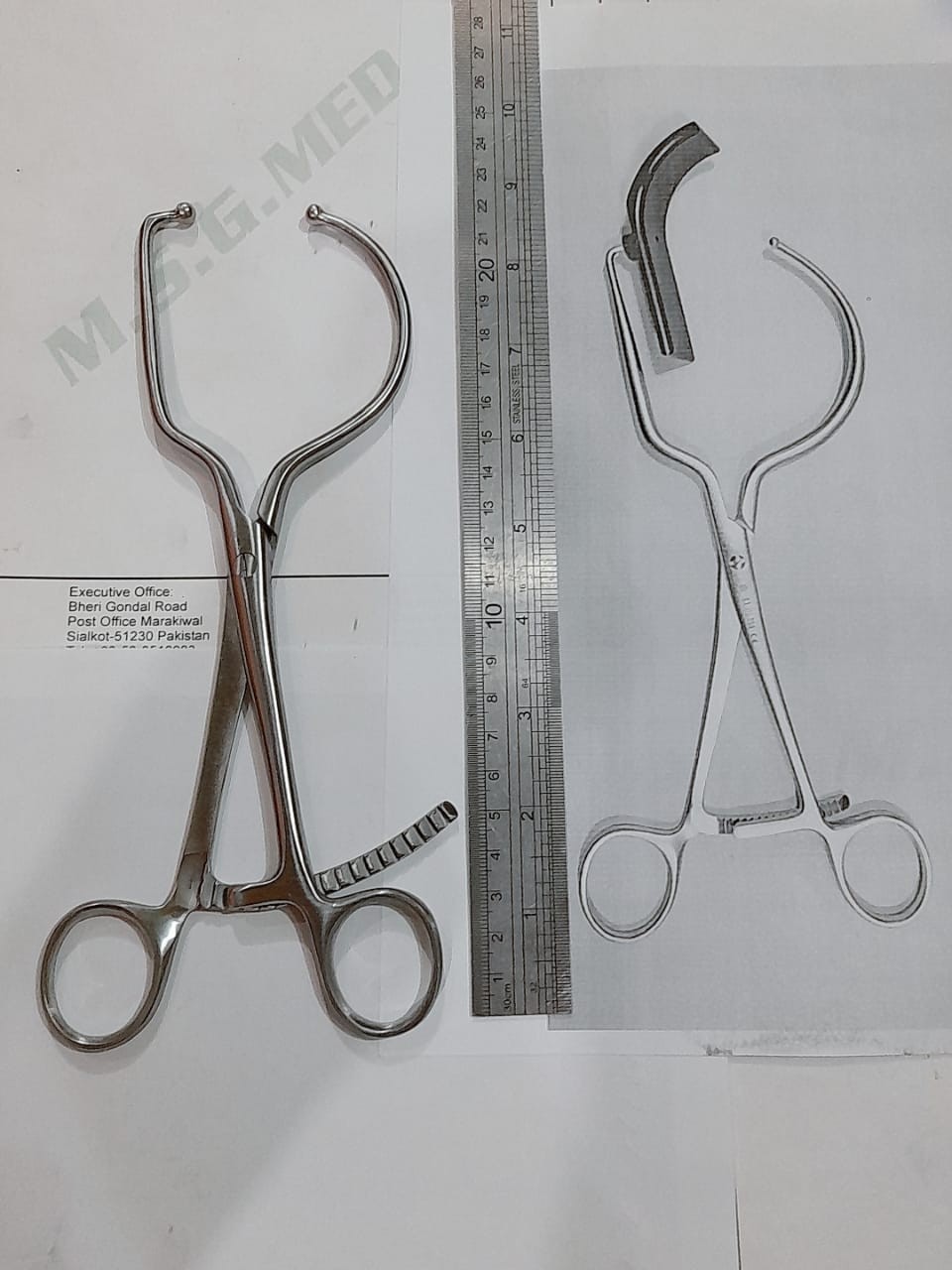 Soft Tissue Bone Reduction Forceps With Ball Tip 03.111.750 Stainless Steel Set