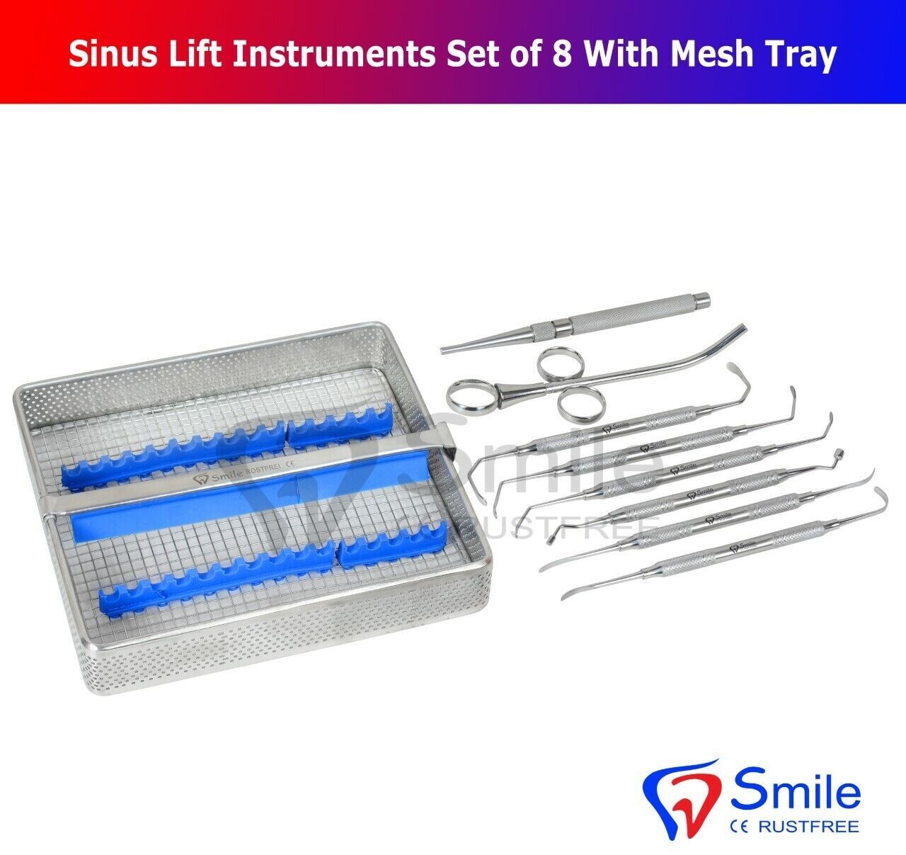 Sinus Lift Instruments Set With Wash Tray Bone Stoppers Bone Syringe FDA Approve