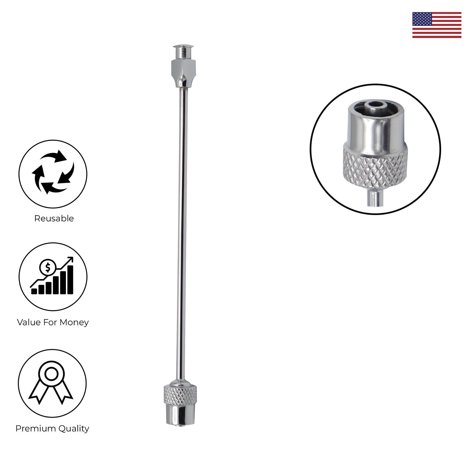 Surgical Needle Extender 5″ Stainless Steel Cervical Block Instruments