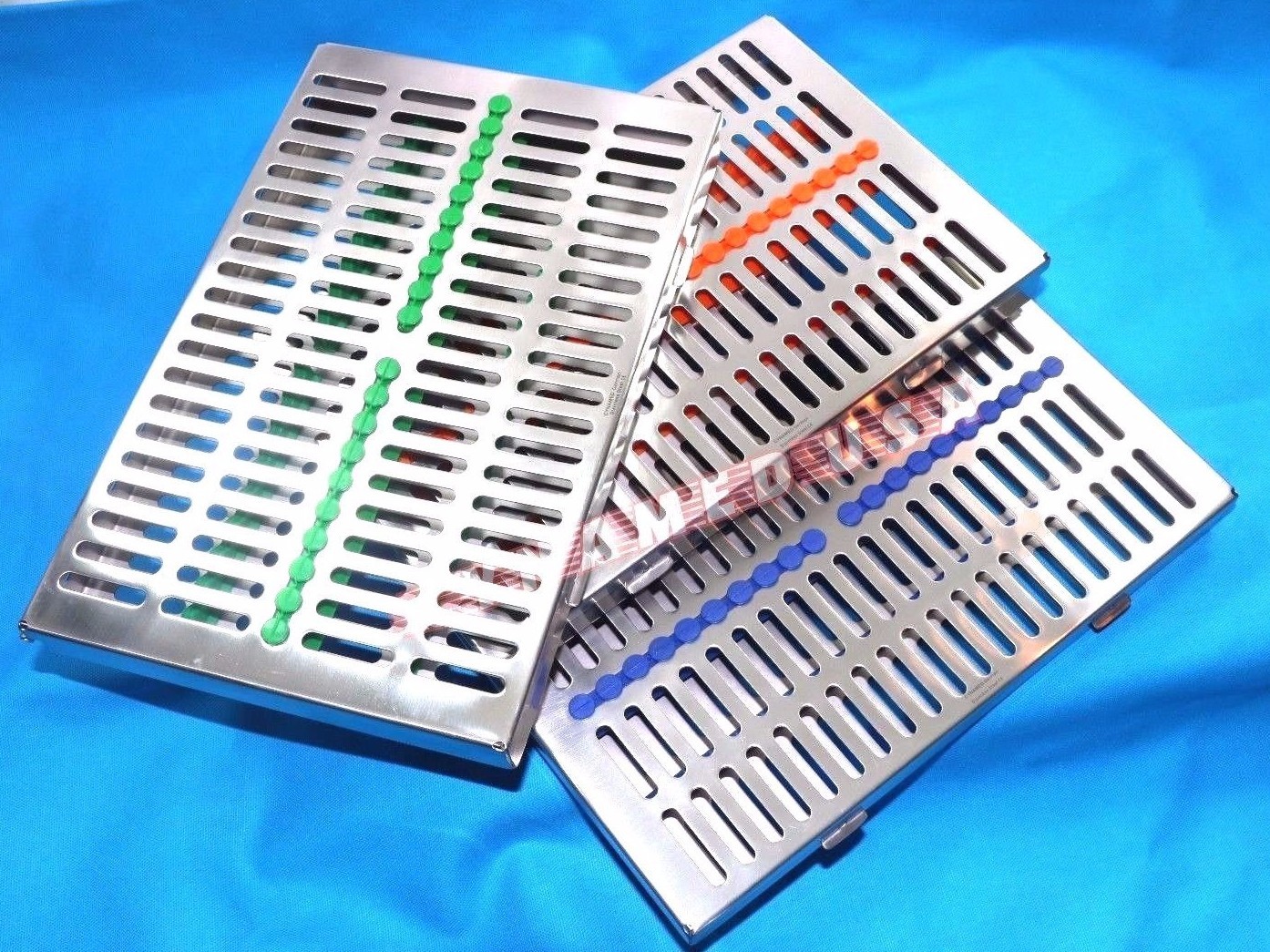 3 GERMAN Dental Sterilization Cassette Rack Tray For 20 Surgical Instruments+GBO
