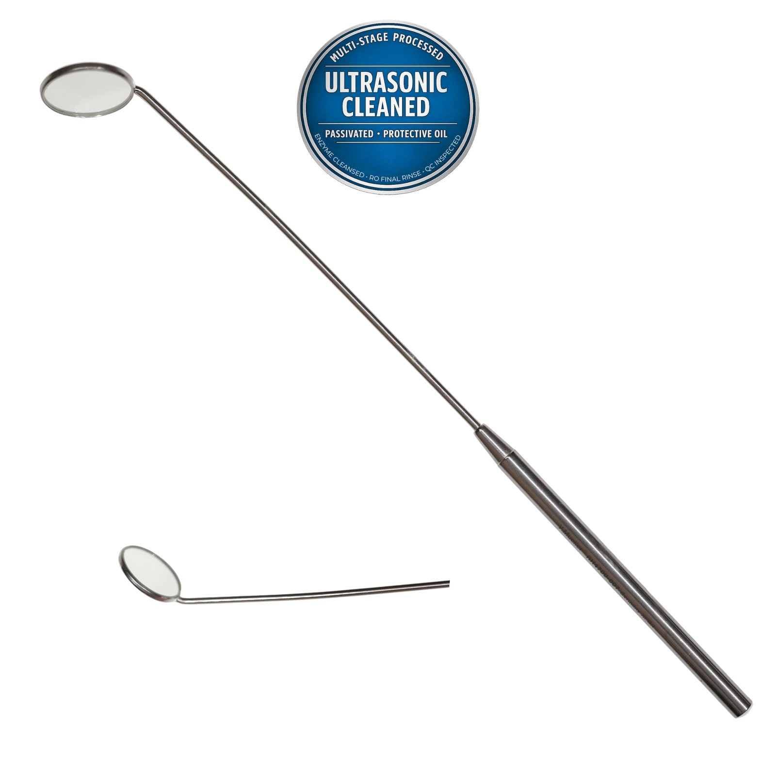 V Mueller RH4700-007 Laryngeal Mirror, Angled, Size 4, 21 Diameter Tip, 8-3/4in