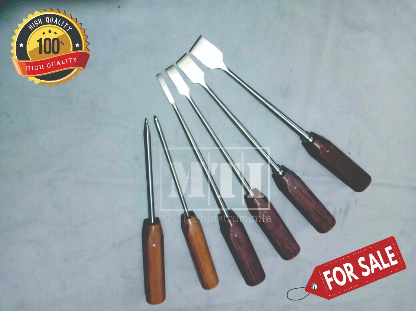 Screw Driver Bone Chisel Fiber Handle Surgical Orthopedic Instruments 6 PCS