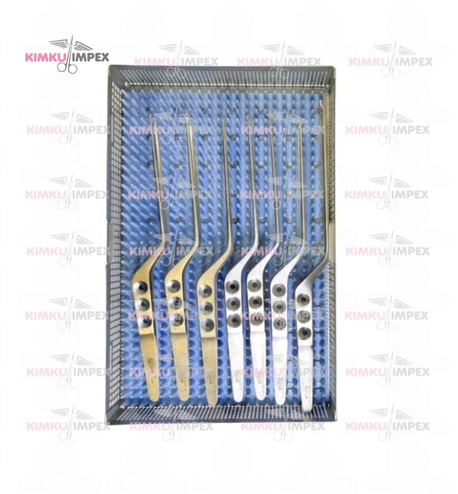 Set of 7 Aesculap Yasargil Tissue Grasping Tumor Micro Form Forceps & Tray Neuro