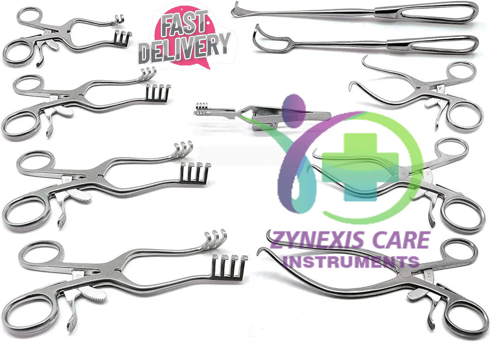 Surgical Veterinary Retractors Weitlaner Gelpi Instruments Set 10 Pcs