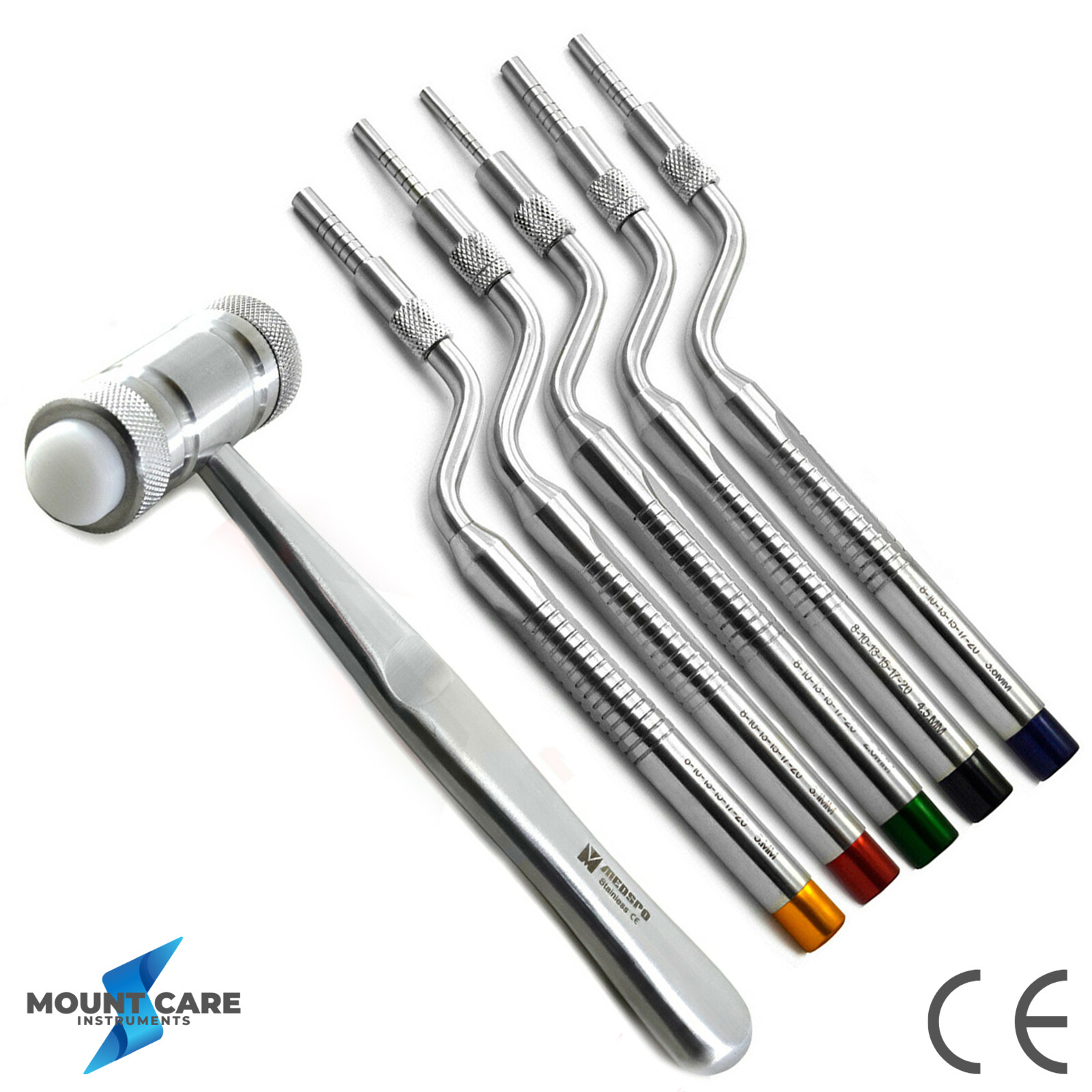 Osteotome Sinus Lift Offset Concave Bone Spreading Crushing Mead Mallet Hammer