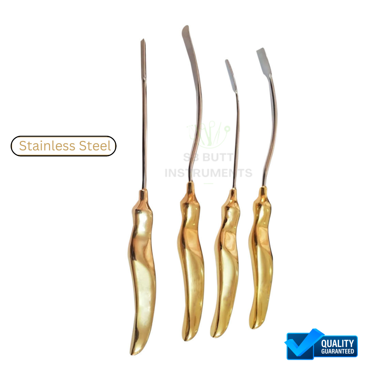 Plastic Surgery Brow Lift & Face Lift Instruments Scalp Elevators 4 PCS Set