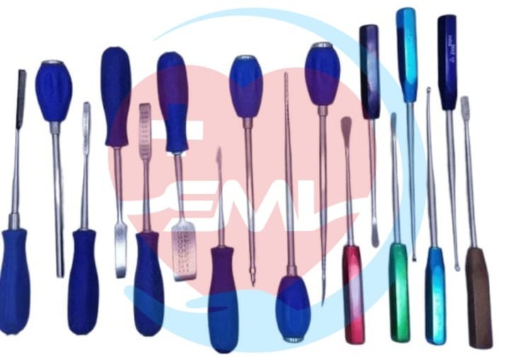 Spine Vertibal Body Instruments 17Pcs Silicon & Aluminum Anodized Handles