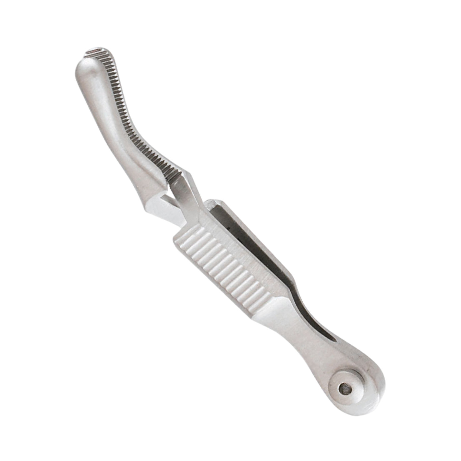 Johns Hopkins Bulldog Clamp, Crvd 50mm Atr. Jaws, 3.5″, Cross Action, Premium
