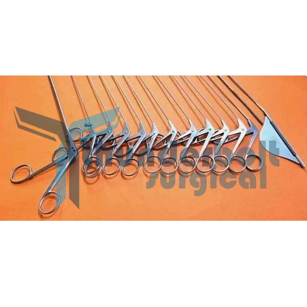 Karl Storz Pilling Laryngeal Instrument Set 14 Pcs w Sterilization Case ENT