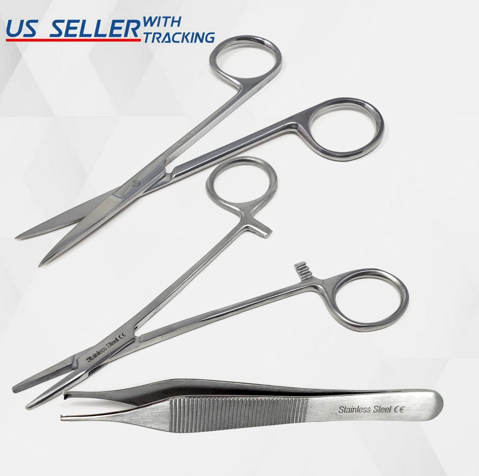 Classic Suture Removal Adson Tissue Iris 3 Piece Kit Surgical Instruments