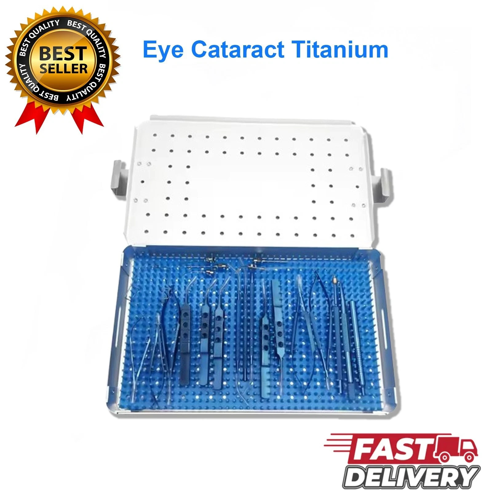 21pcs Ophthalmic Cataract Eye Micro Surgery Surgical Instruments with case box