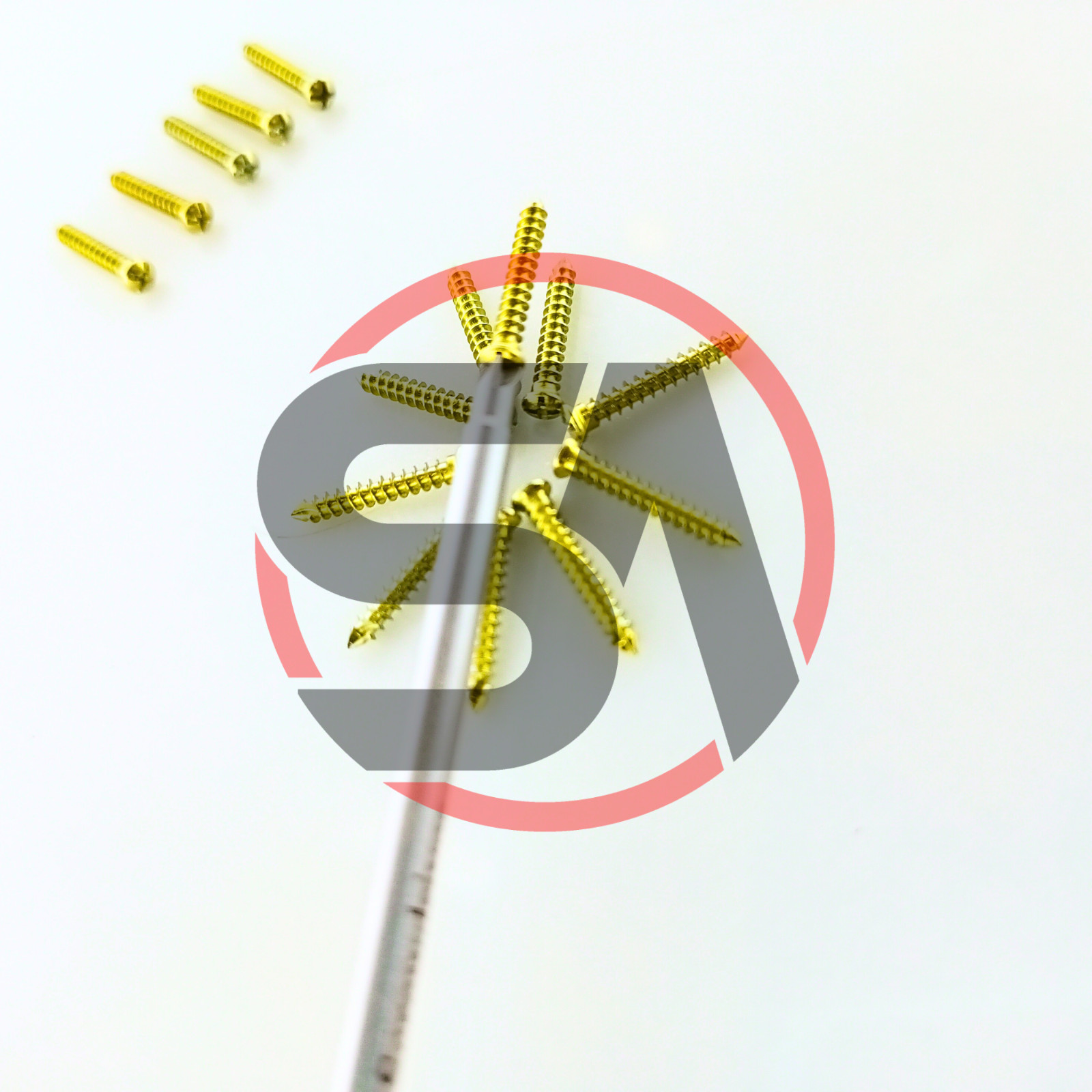 Maxillofacial Cross Head Mini Screws 2.0mm Self-Drilling 5-11mm 100 Pcs Set Ti