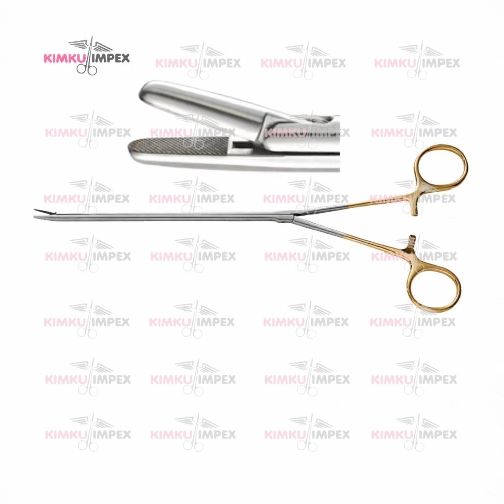 Cardiac Surgery Needle Holder 7mm Shaft | Straight Jaws, Gold Ring, Ratchet