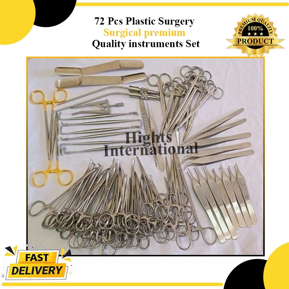 72 Pcs Plastic Surgery Surgical premium Quality instruments Set
