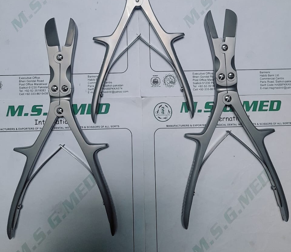 Orthopedic Stille Liston Bone Cutters 4PCS Set Stainless Steel 27cm