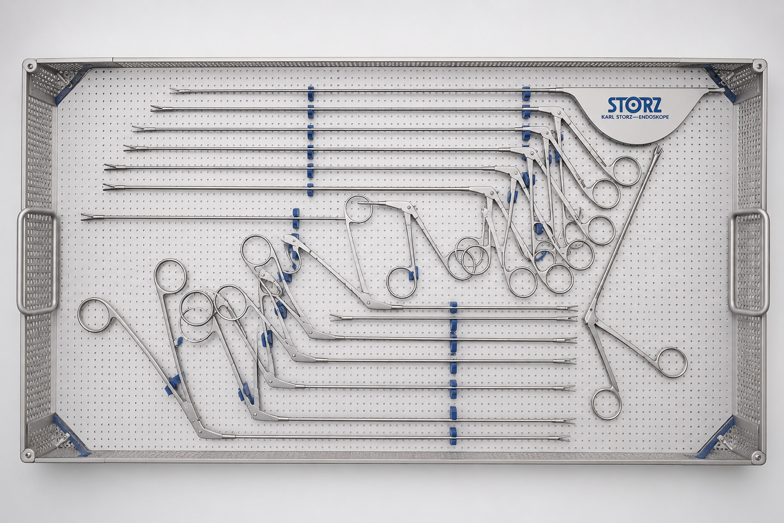 Karl Storz Pilling Laryngeal Instrument Set 14 Pcs w Sterilization Case ENT