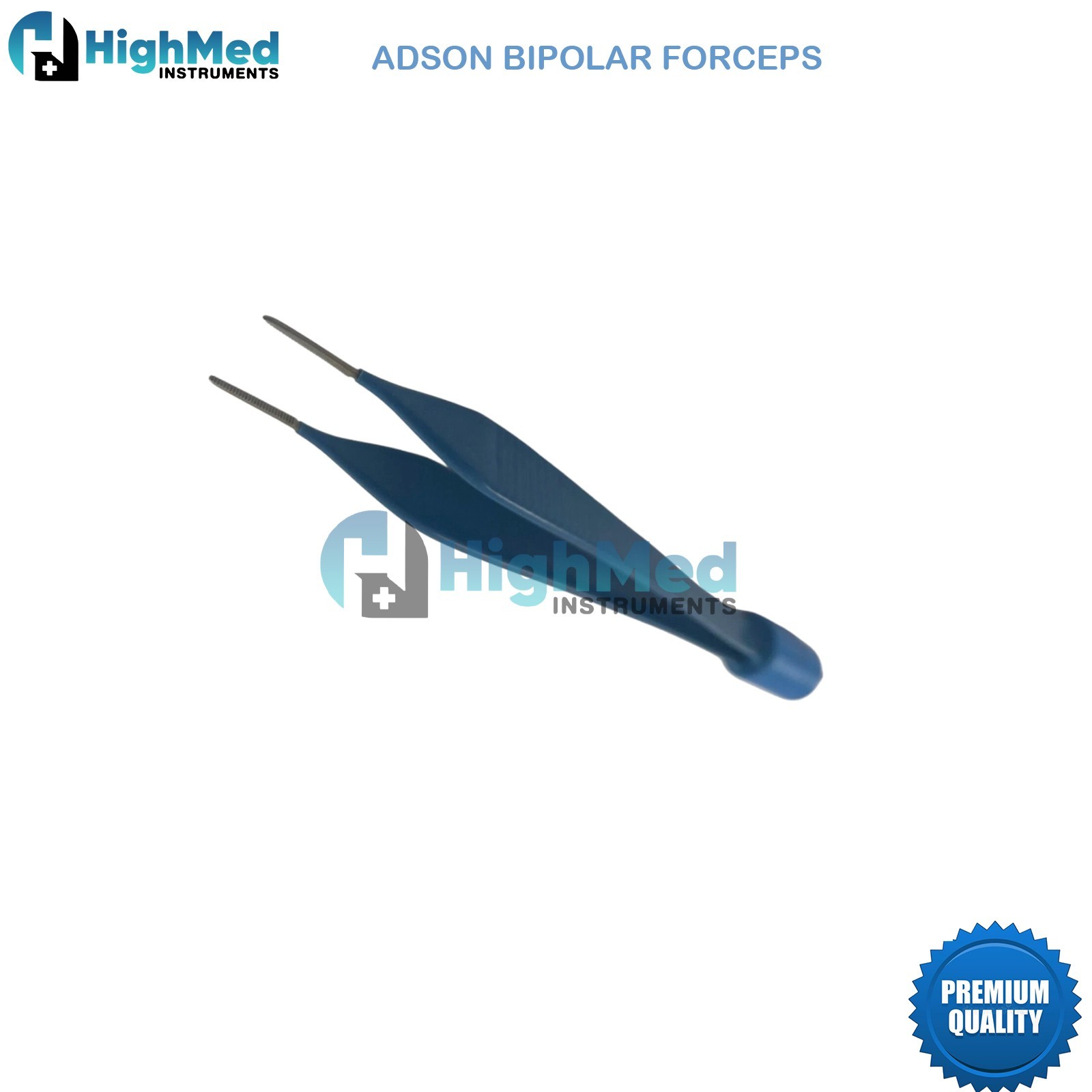 Bausch & Lomb S2050 11D Adson Bipolar Forceps 1mm x 13mm Insulated, Serrated